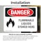 Signmission Flammable Liquids Stored Here Danger Sign, Vinyl Decal, 10in W x 7in L, 2PK OS-2PACK-DS-D-710-L-1240 - alternate 5